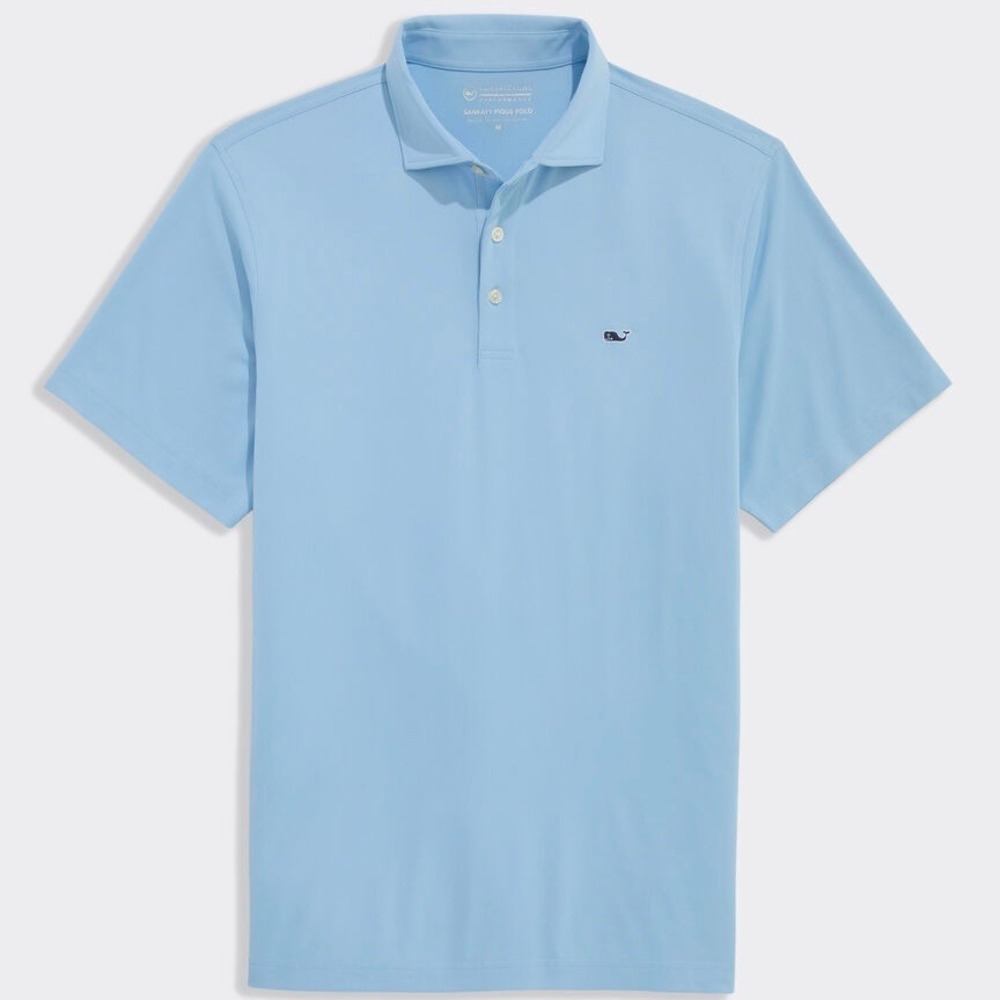 Vineyard Vine Sankaty Polo Men 2XL Jake Blue On The Go Stretch Performance Shirt